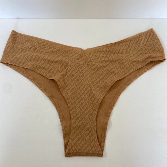 NWOT Skims Tan Logo Mesh Cheeky Boy Short Panties - Picture 1 of 6